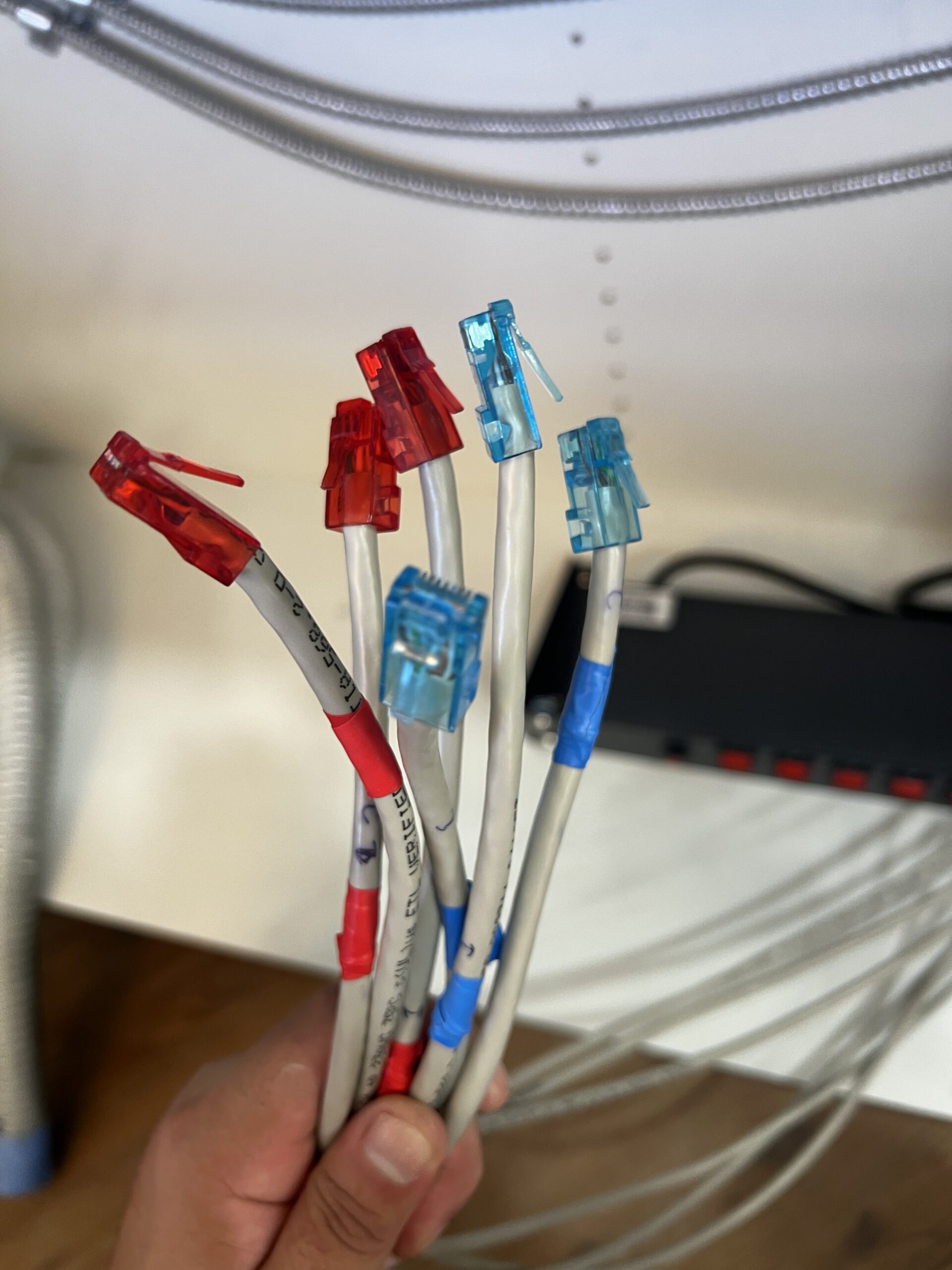 Network cables prepared during a Zilla IT Consulting installation